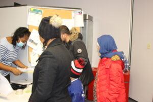 Food distribution for families in need in Durham region, Ontario