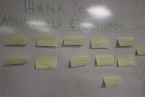 Mannahelp thank you board